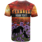Personalised ANZAC Day T Shirt Remembering the Animals of War