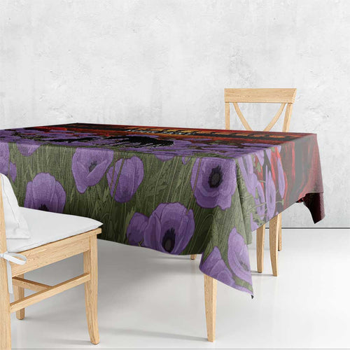 Personalised ANZAC Day Tablecloth Remembering the Animals of War