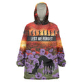 Personalised ANZAC Day Wearable Blanket Hoodie Remembering the Animals of War