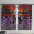 Personalised ANZAC Day Window Curtain Remembering the Animals of War