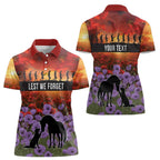 Personalised ANZAC Day Women Polo Shirt Remembering the Animals of War