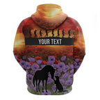 Personalised ANZAC Day Zip Hoodie Remembering the Animals of War