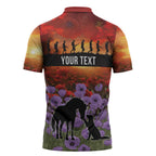 Personalised ANZAC Day Zipper Polo Shirt Remembering the Animals of War