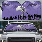 ANZAC Day Auto Sun Shade Lest We Forget the Animals Too