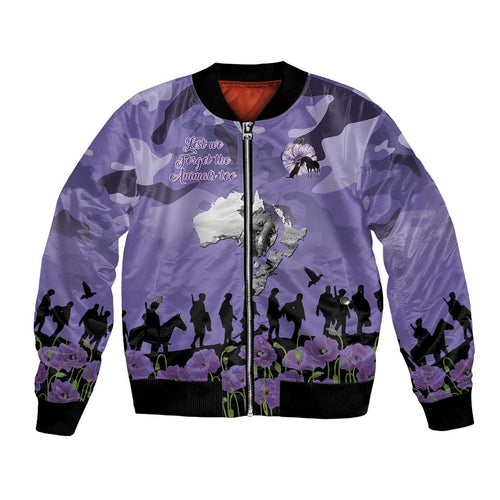 ANZAC Day Bomber Jacket Lest We Forget the Animals Too
