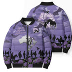 ANZAC Day Bomber Puffer Jacket Lest We Forget the Animals Too