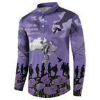 ANZAC Day Button Sweatshirt Lest We Forget the Animals Too