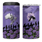 ANZAC Day 4 in 1 Can Cooler Tumbler Lest We Forget the Animals Too