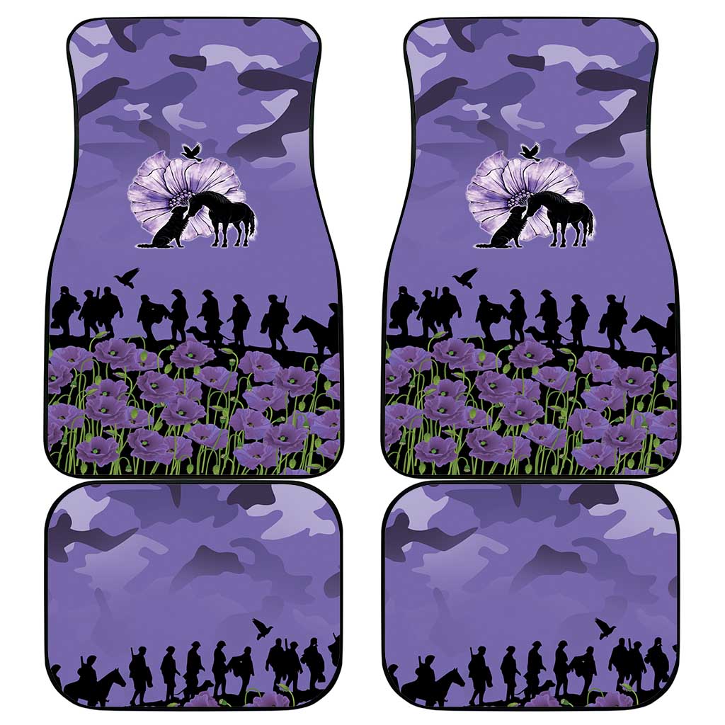 ANZAC Day Car Mats Lest We Forget the Animals Too