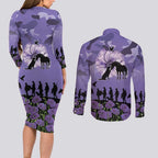 ANZAC Day Couples Matching Long Sleeve Bodycon Dress and Long Sleeve Button Shirt Lest We Forget the Animals Too