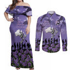 ANZAC Day Couples Matching Off Shoulder Maxi Dress and Long Sleeve Button Shirt Lest We Forget the Animals Too
