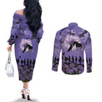 ANZAC Day Couples Matching Off The Shoulder Long Sleeve Dress and Long Sleeve Button Shirt Lest We Forget the Animals Too