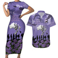 ANZAC Day Couples Matching Short Sleeve Bodycon Dress and Hawaiian Shirt Lest We Forget the Animals Too