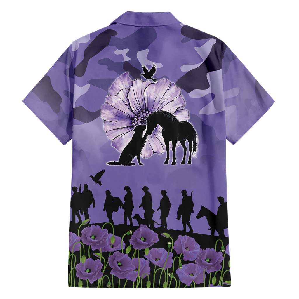 ANZAC Day Family Matching Mermaid Dress and Hawaiian Shirt Lest We Forget the Animals Too