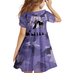 ANZAC Day Family Matching Off The Shoulder Long Sleeve Dress and Hawaiian Shirt Lest We Forget the Animals Too