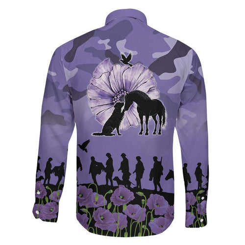 ANZAC Day Family Matching Off Shoulder Maxi Dress and Hawaiian Shirt Lest We Forget the Animals Too