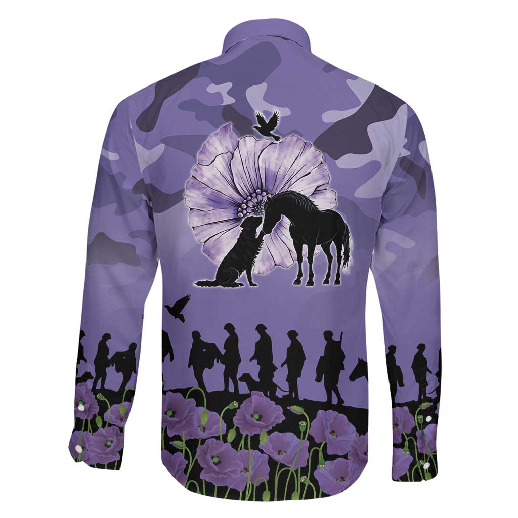 ANZAC Day Family Matching Off Shoulder Short Dress and Hawaiian Shirt Lest We Forget the Animals Too