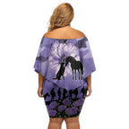 ANZAC Day Family Matching Off Shoulder Short Dress and Hawaiian Shirt Lest We Forget the Animals Too