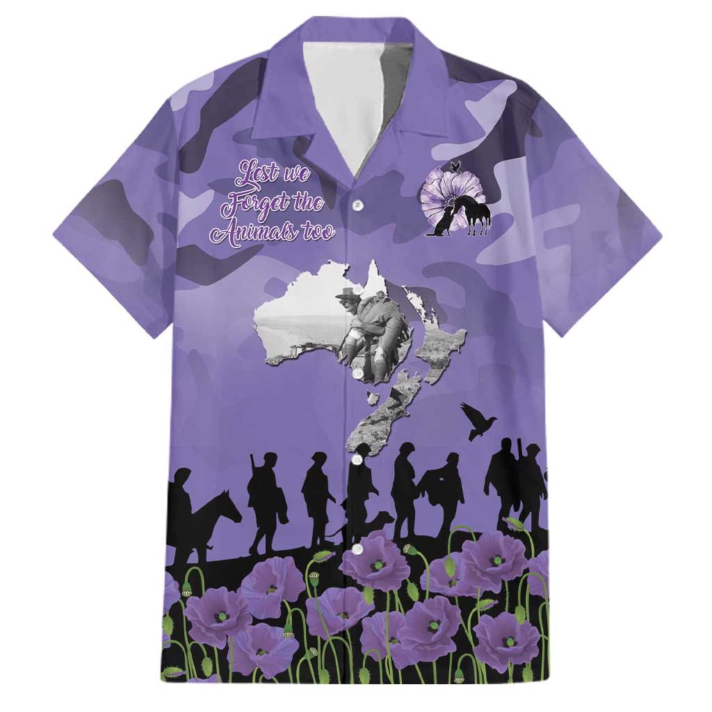 ANZAC Day Family Matching Puletasi and Hawaiian Shirt Lest We Forget the Animals Too