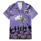 ANZAC Day Family Matching Short Sleeve Bodycon Dress and Hawaiian Shirt Lest We Forget the Animals Too