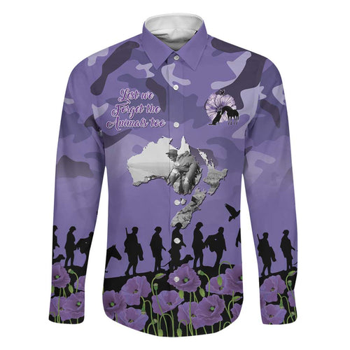 ANZAC Day Family Matching Summer Maxi Dress and Hawaiian Shirt Lest We Forget the Animals Too