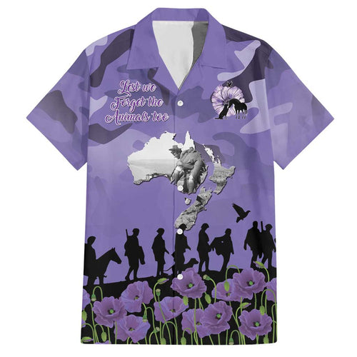 ANZAC Day Hawaiian Shirt Lest We Forget the Animals Too