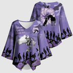 ANZAC Day Kimono Sleeve Blouse Lest We Forget the Animals Too