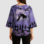 ANZAC Day Kimono Sleeve Blouse Lest We Forget the Animals Too