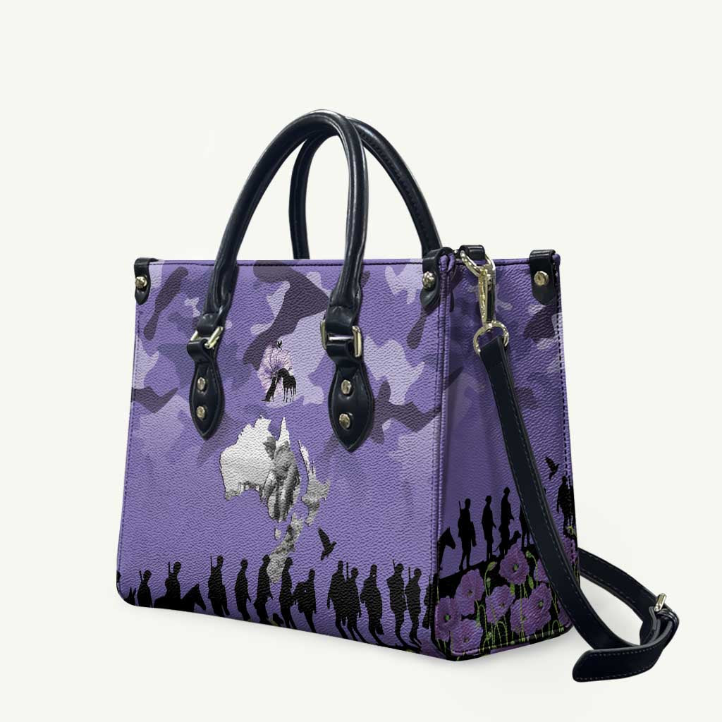 ANZAC Day Leather Bag Lest We Forget the Animals Too