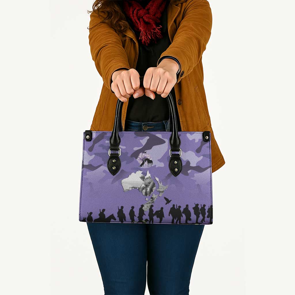 ANZAC Day Leather Bag Lest We Forget the Animals Too