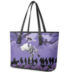 ANZAC Day Leather Tote Bag Lest We Forget the Animals Too