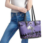ANZAC Day Leather Tote Bag Lest We Forget the Animals Too