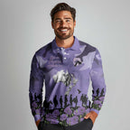 ANZAC Day Long Sleeve Polo Shirt Lest We Forget the Animals Too