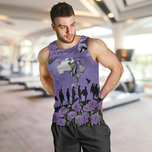 ANZAC Day Men Tank Top Lest We Forget the Animals Too