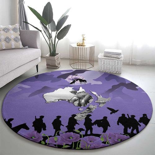 ANZAC Day Round Carpet Lest We Forget the Animals Too