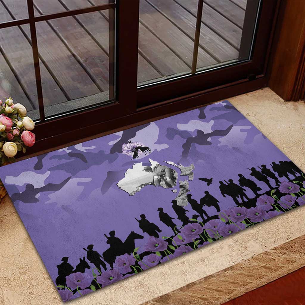 ANZAC Day Rubber Doormat Lest We Forget the Animals Too