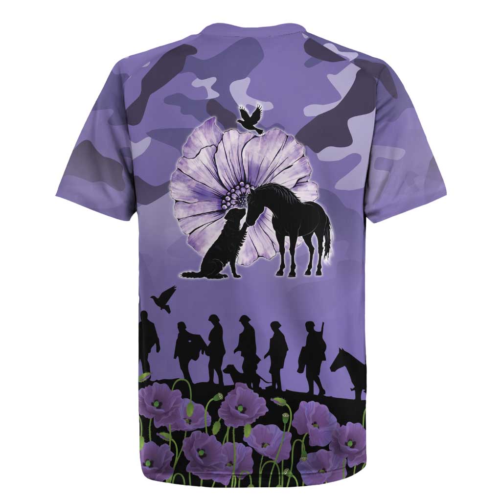 ANZAC Day Rugby Jersey Lest We Forget the Animals Too