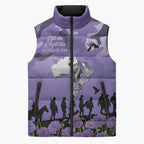 ANZAC Day Sleeveless Puffer Jacket Lest We Forget the Animals Too