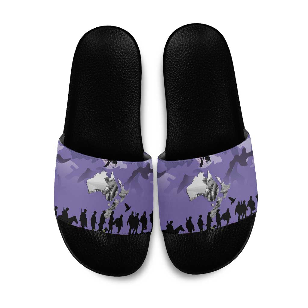 ANZAC Day Slide Sandals Lest We Forget the Animals Too