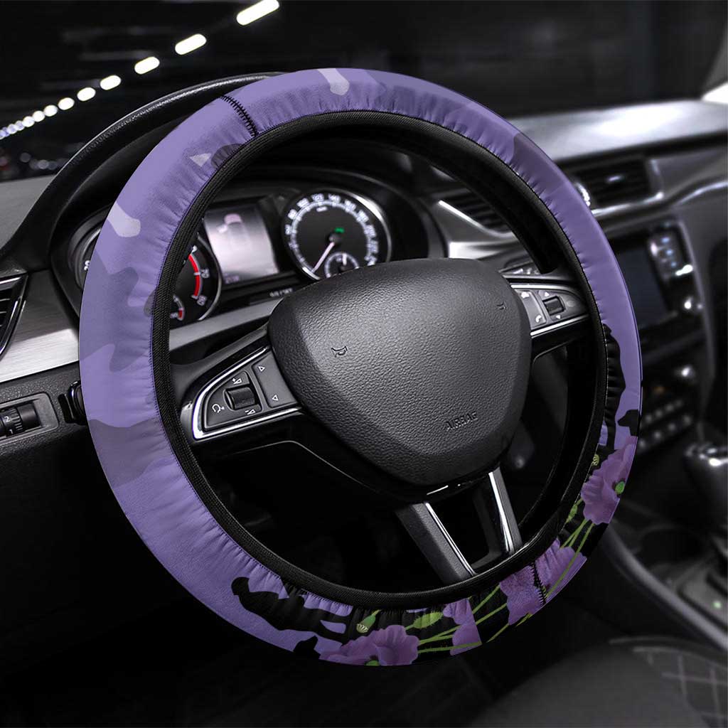 ANZAC Day Steering Wheel Cover Lest We Forget the Animals Too
