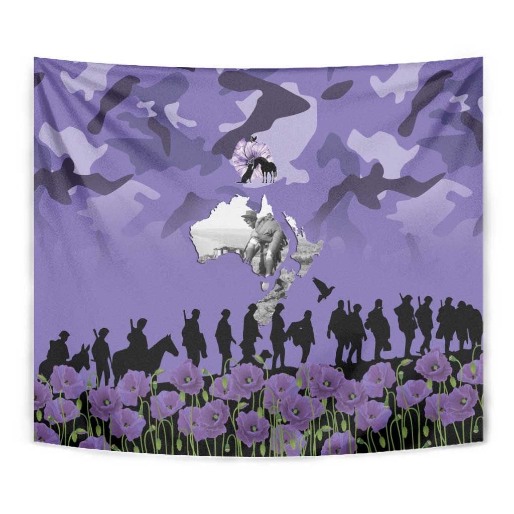 ANZAC Day Tapestry Lest We Forget the Animals Too
