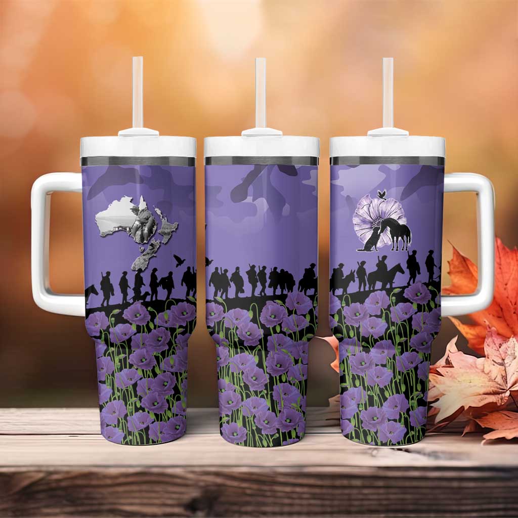 ANZAC Day Tumbler With Handle Lest We Forget the Animals Too