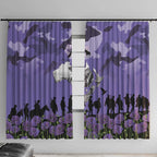 ANZAC Day Window Curtain Lest We Forget the Animals Too