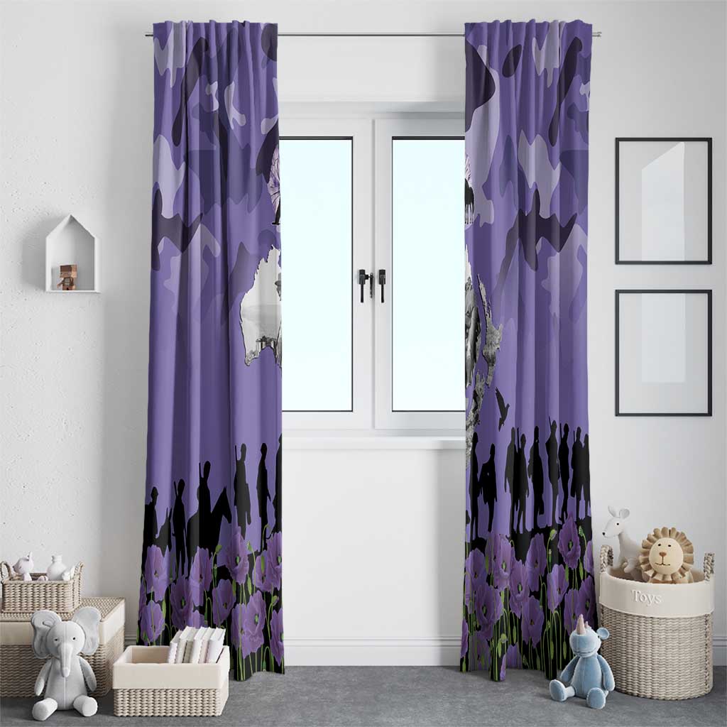 ANZAC Day Window Curtain Lest We Forget the Animals Too