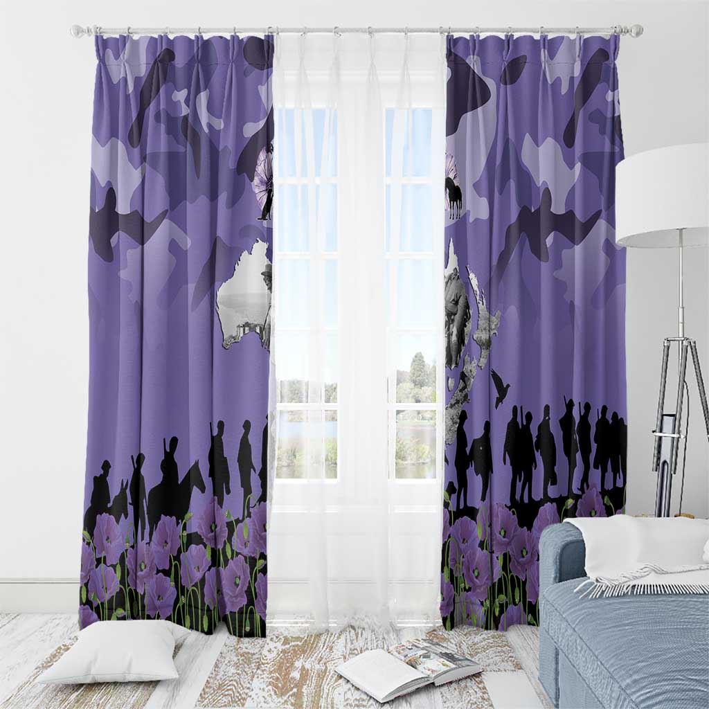 ANZAC Day Window Curtain Lest We Forget the Animals Too