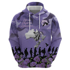 ANZAC Day Zip Hoodie Lest We Forget the Animals Too