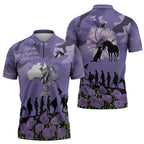ANZAC Day Zipper Polo Shirt Lest We Forget the Animals Too