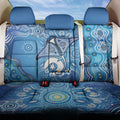 Torres Strait Islander Dhari Stingray Back Car Seat Cover Aboriginal Dot Art Blue Pastel Style