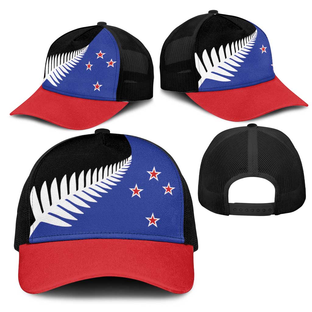 New Zealand Mesh Trucker Cap National Flag Style - Aussie Hoodie