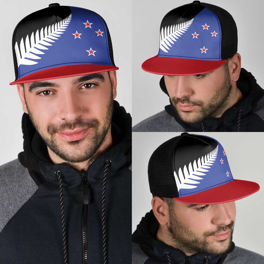 New Zealand Mesh Trucker Cap National Flag Style - Aussie Hoodie
